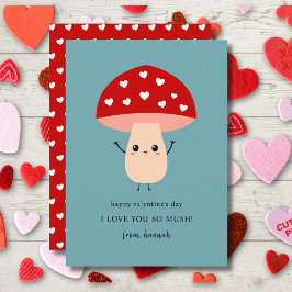 Lusnygg Cute Kärlek du så Mush Lycklig Valentine Julkort