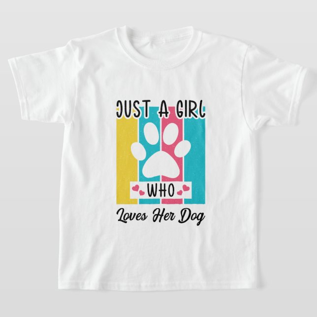 Lusnygg flicka kärlek hund t shirt (Laydown)