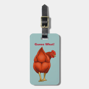 Lusnygg gissar vad Chicken Butt Red Hen Bagagebricka