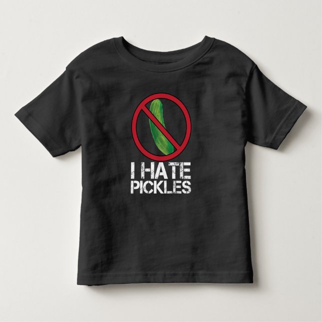 Lusnygg gurka Hater Humor I Hate Pickles T Shirt (Framsida)