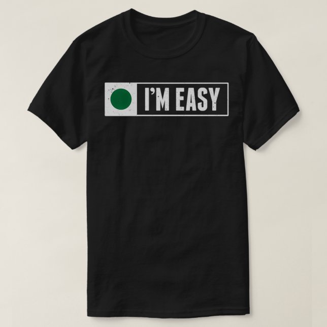 Lusnygg Im Easy Snowboard Ski Mountain Sign Retro  T Shirt (Design framsida)