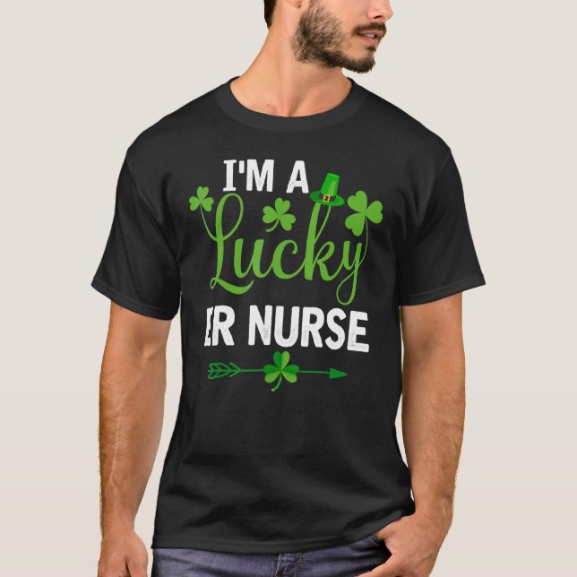 Lusnygg Irish St patricks day Costume I M A Lucky  T Shirt (Framsida)
