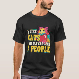 Lusnygg jag gillar katter och kanske som 3 männis t shirt
