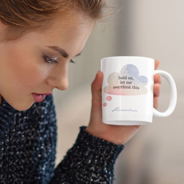 Lusnygg låt mig tänka över det här Pastel Cloud Kaffemugg (Skapare uppladdad)