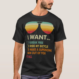 Lusnygg Music Älskare Gift Bicycle Costume Jag vil T Shirt