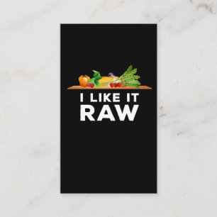 Lusnygg Veggie Foodie Vegetarian Joke Raw Food Äl Visitkort