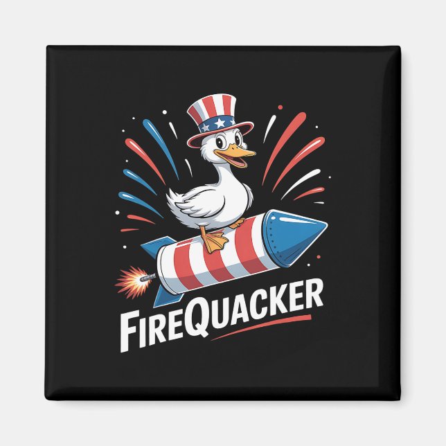 Lusnyggäss 4 juli Firequacker Independenc Magnet (Framsidan)
