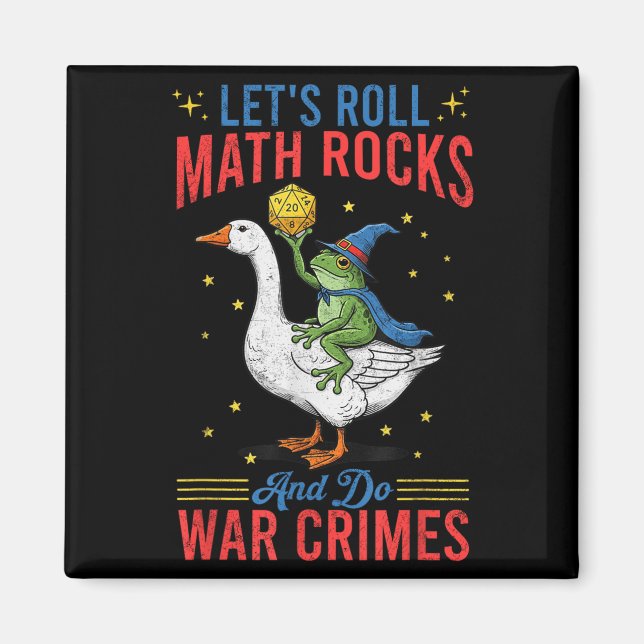 Lusnygroda gäss Låt oss Roll Math Sten och Do Krig Magnet (Framsidan)