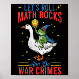 Lusnygroda gäss Låt oss Roll Math Sten och Do Krig Poster