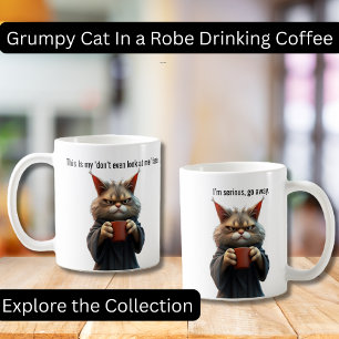 LusnyGrumpy cat in a Robe and Coffee Kaffemugg