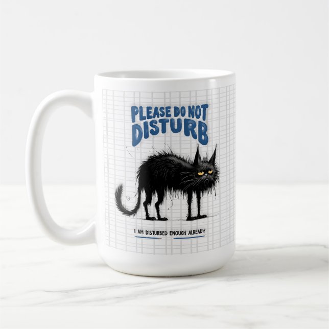 Lusnygrumpy Cat Mugg - var snäll och stör inte (Vänster)