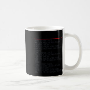 Lusnyhet Crazy Jag var galen Gång Meme Crazy jag v Kaffemugg