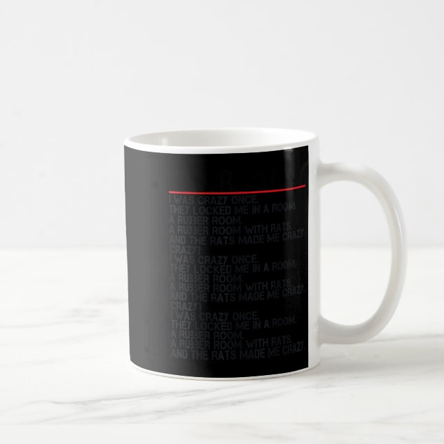Lusnyhet Crazy Jag var galen Gång Meme Crazy jag v Kaffemugg (Höger)