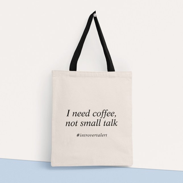 Lusnyhet introduvert Typografi Minimalistisk moder Tygkasse (Skapare uppladdad)