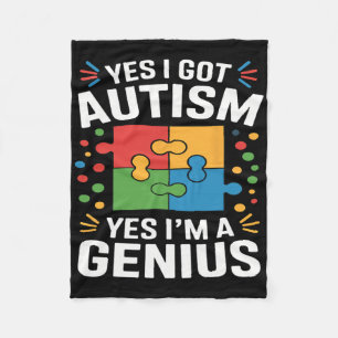 Lusnyhet - medvetandehöjande barn Autistic Puzzle Fleecefilt