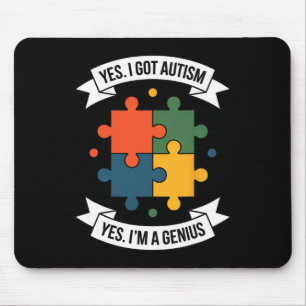 Lusnyhet - medvetandehöjande barn Autistic Puzzle  Musmatta