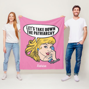 Lusnyhet Retro Feminist Pop Art Anti Patriarchy Ro Fleecefilt