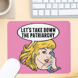 Lusnyhet Retro Feminist Pop Art Anti Patriarchy Ro Musmatta<br><div class="desc">Låt oss Ta ner patriarkatets rosa-talesman. Cute retro-popkonst feminismens gåva till en stark valvänlig kvinna som röstar för kvinnligt ledarskap i land. Stå upp för kvinnors höger och kvinnors egenmakt med denna tecknad i coola politiskt humor som har en söt blondinledare som planerar en kvinnomarsch på en vintage telefon med...</div>