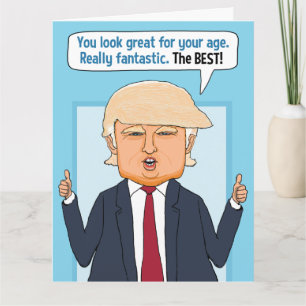 Lusnyhet Trump inte Fake Birthday News Kort