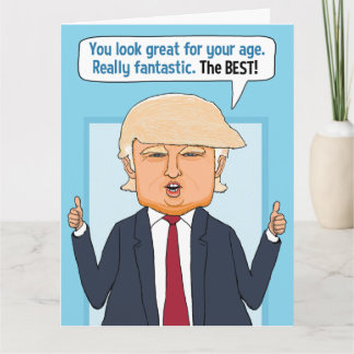 Lusnyhet Trump inte Fake Birthday News Kort