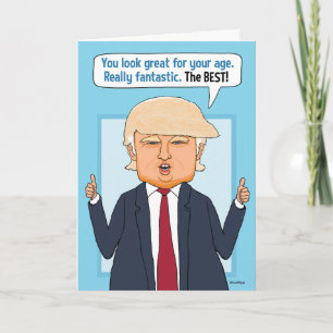 Lusnyhet Trump inte Fake News Birthday Kort