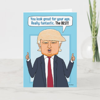 Lusnyhet Trump inte Fake News Birthday Kort