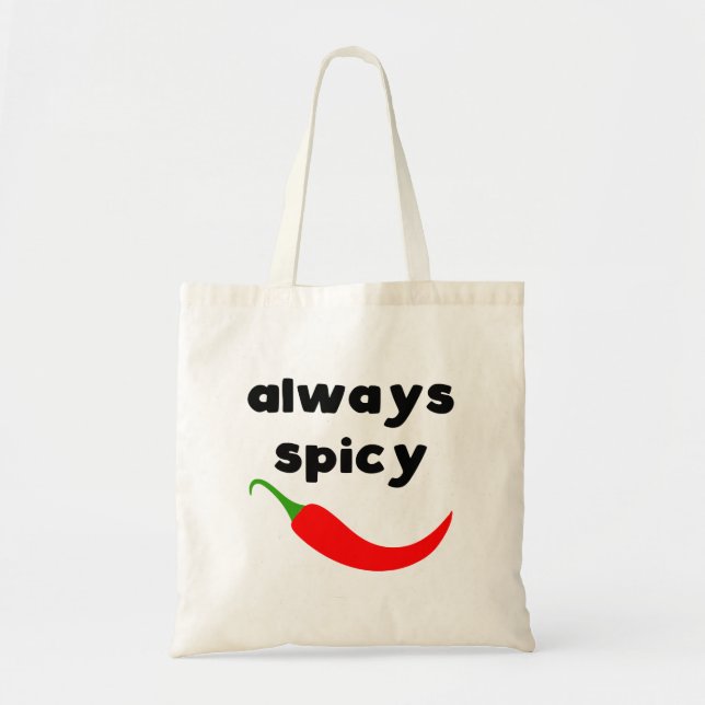 Lusnyj Alltid Spicy Tote Bag Tygkasse (Framsidan)