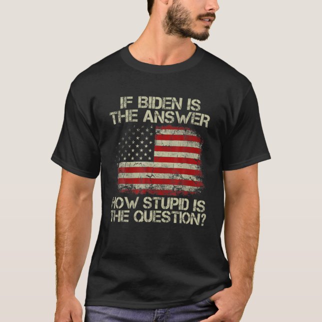 Lusnyj anti Joe Biden Quote som säger om Biden är T Shirt (Framsida)