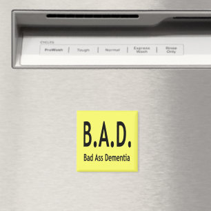 Lusnyj BAD-demens Förfalskad typografi Magnet
