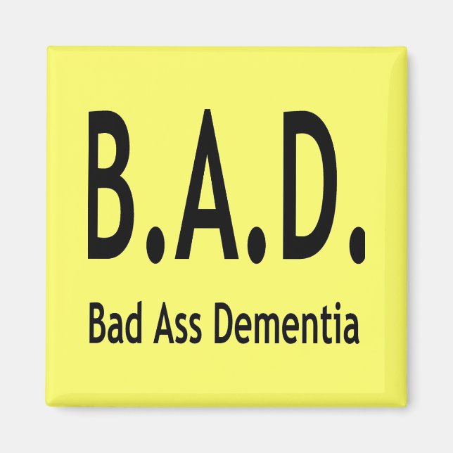 Lusnyj BAD-demens Förfalskad typografi Magnet (Framsidan)