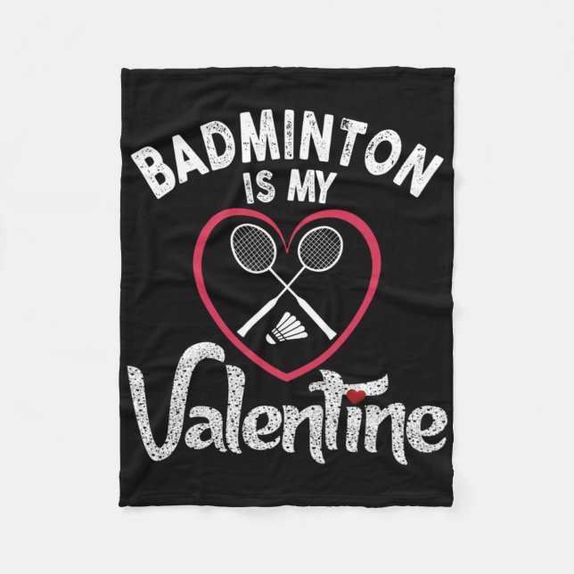 Lusnyj Badminton är min Valentine Coach Player Flä Fleecefilt (Framsidan)