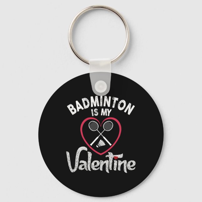 Lusnyj Badminton är min Valentine Coach Player Flä Nyckelring (Framsida)