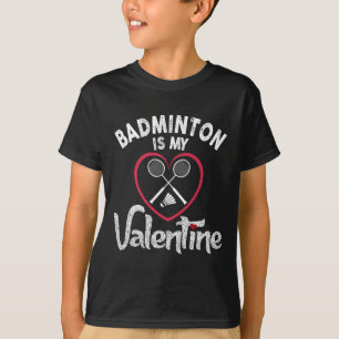 Lusnyj Badminton är min Valentine Coach Player Flä T Shirt