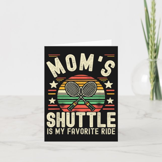 Lusnyj Badminton Mamma Joke Mammor Shuttle är min  Kort (Framsida)