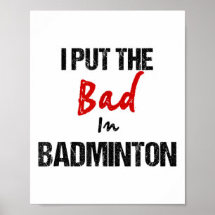 Lusnyj Badminton Racket Sport jag ställer illa in Poster