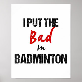 Lusnyj Badminton Racket Sport jag ställer illa in  Poster