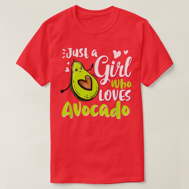 Lusnyj bara en flicka som Kärlek Avocado för Avoca T Shirt (Design framsida)