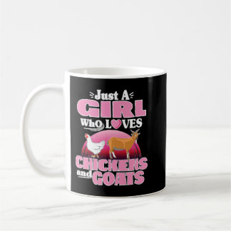 Lusnyj bara en flicka som Kärlek Chickens Goats Fa Kaffemugg