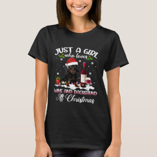 Lusnyj, bara en flicka som Kärlek Dachshunds Vin J T Shirt