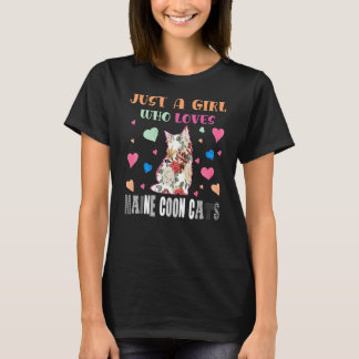 Lusnyj bara en flicka som Kärlek Maine Coon Cats F T Shirt