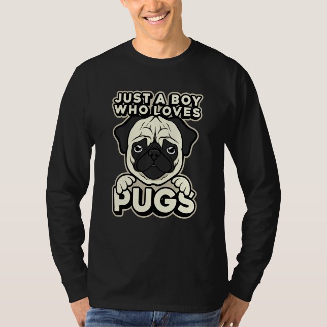 Lusnyj, bara en pojke som Kärlek Pugs Päls förälde T Shirt (Framsida)