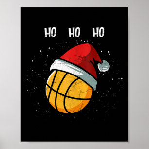 Lusnyj Basketball-jultomten Hat Basketball Pl Poster