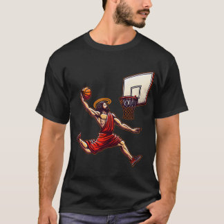 Lusnyj Basketball Retro Jesus Kristus T Shirt