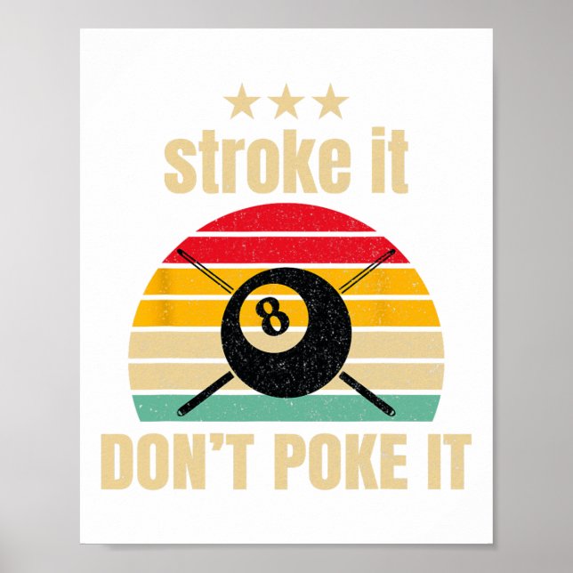 Lusnyj Bassäng Billiards Stroke det inte gör Bassä Poster (Framsidan)