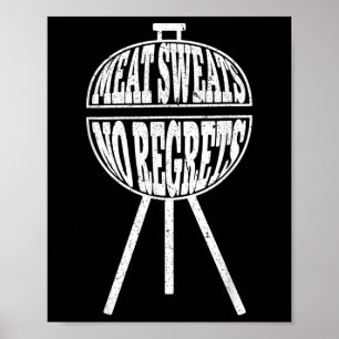 Lusnyj Bbq Kött Sweats No beklagar Clic Charcol Gr Poster