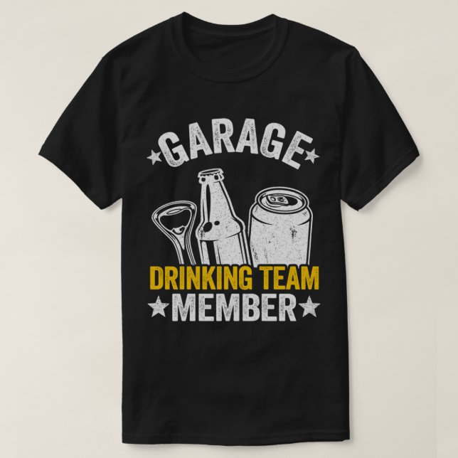 Lusnyj Beer Garage Drinker Garage Drinking Team Me T Shirt (Design framsida)