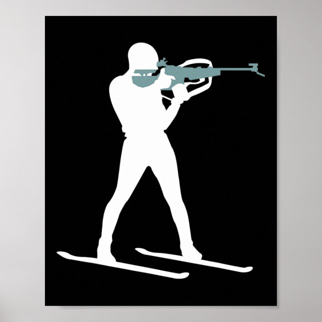 Lusnyj Biathlon Biathlete Shoing Skiing Target Sp Poster (Framsidan)