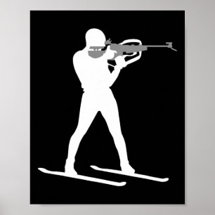 Lusnyj Biathlon Biathlete Shoing Skiing Target Sp Poster