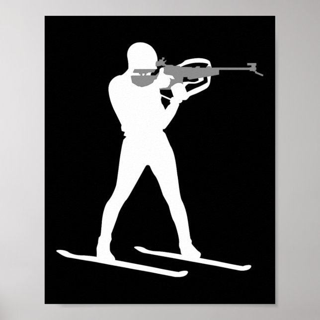 Lusnyj Biathlon Biathlete Shoing Skiing Target Sp Poster (Framsidan)