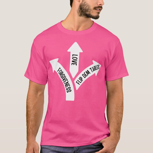 Lusnyj Bible Flip Bord Christian Joke Get Mad Lik T Shirt (Framsida)
